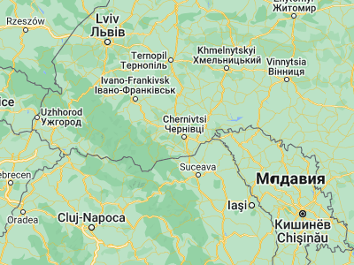 Map showing location of Luzhany (48.36492, 25.77173)