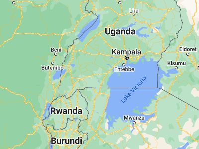 Map showing location of Lwengo (-0.41611, 31.40806)