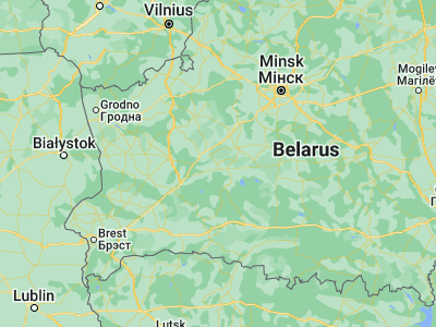 Map showing location of Lyakhavichy (53.0388, 26.2656)