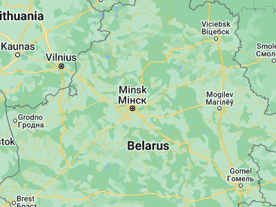 Map showing location of Lyeskawka (54.0024, 27.7108)