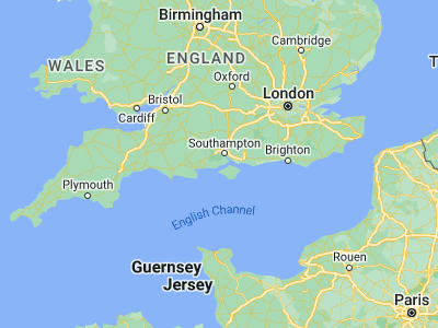 Map showing location of Lymington (50.75767, -1.5443)