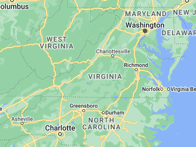 Map showing location of Lynchburg (37.41375, -79.14225)