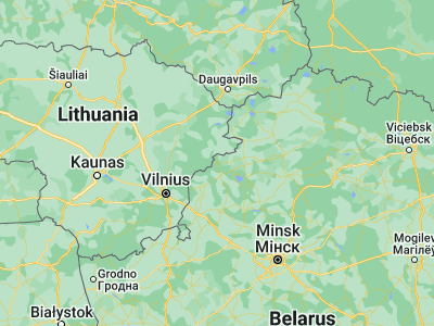 Map showing location of Lyntupy (55.0516, 26.3103)