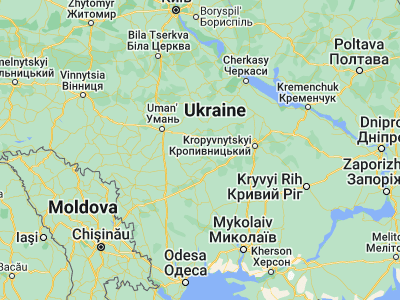 Map showing location of Lypnyazhka (48.44694, 31.07611)