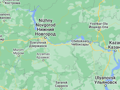 Map showing location of Lyskovo (56.03282, 45.0422)