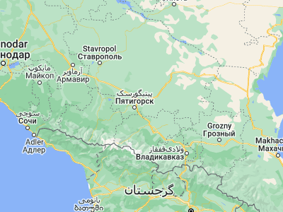 Map showing location of Lysogorskaya (44.10639, 43.27556)