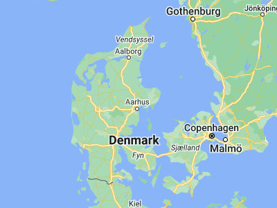 Map showing location of Lystrup (56.2375, 10.23778)