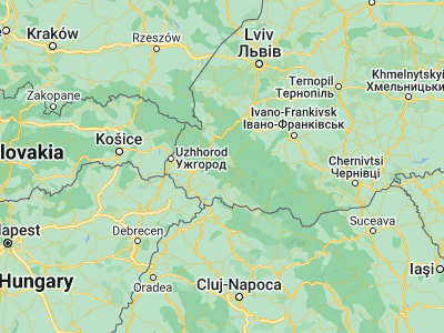 Map showing location of Lysychovo (48.49677, 23.28992)