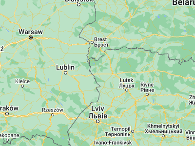 Map showing location of Lyuboml’ (51.22601, 24.03727)