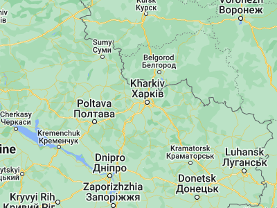 Map showing location of Lyubotyn (49.94691, 35.92907)