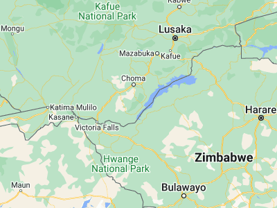 Map showing location of Maamba (-17.36667, 27.15)