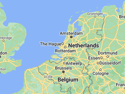 Map showing location of Maassluis (51.92333, 4.25)