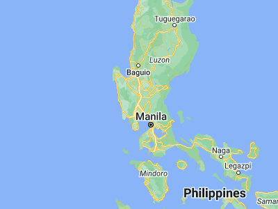 Map showing location of Mabalacat (15.2216, 120.5736)