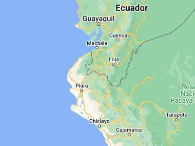 Map showing location of Macará (-4.38333, -79.95)