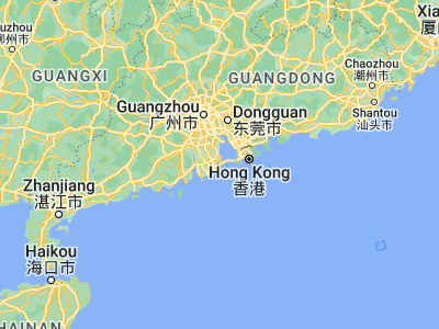 Map showing location of Macau (22.20056, 113.54611)