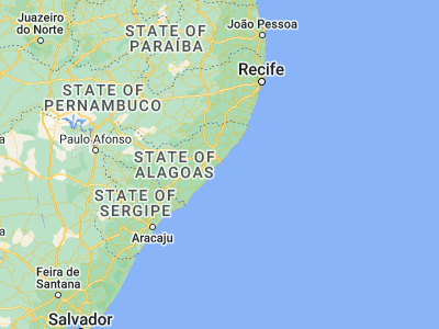 Map showing location of Maceió (-9.66583, -35.73528)