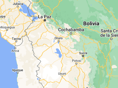 Map showing location of Machacamarca (-18.16667, -67.03333)