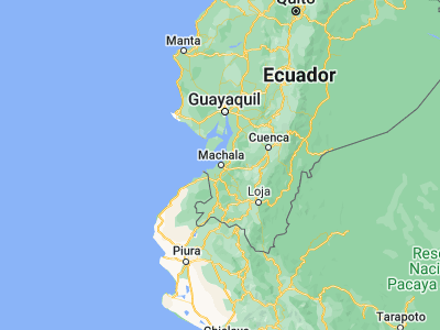 Map showing location of Machala (-3.26667, -79.96667)