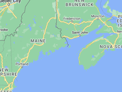 Map showing location of Machias (44.71508, -67.46138)