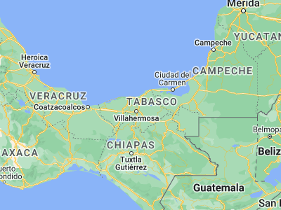 Map showing location of Macultepec (18.16667, -92.83333)