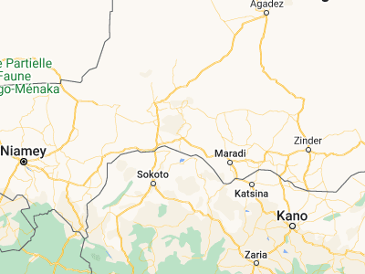 Map showing location of Madaoua (14.073, 5.96)