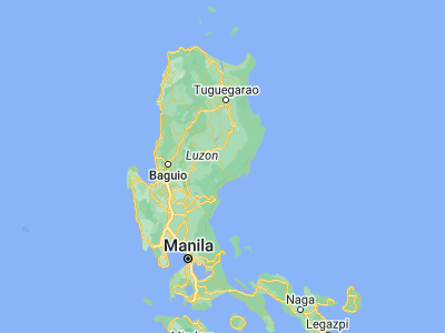 Map showing location of Maddela (16.3414, 121.6849)