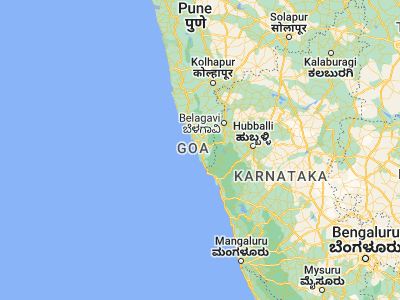 Map showing location of Madgaon (15.3, 73.95)
