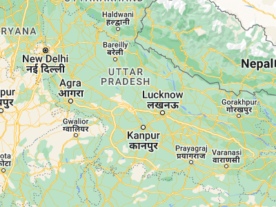 Map showing location of Mādhoganj (27.11642, 80.14116)