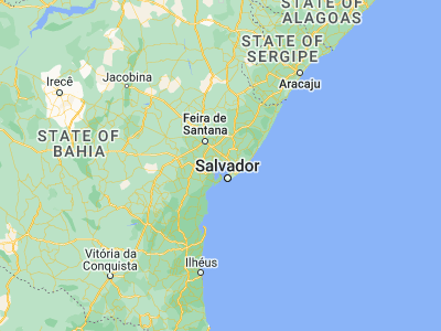 Map showing location of Madre de Deus (-12.74083, -38.62083)