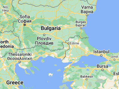 Map showing location of Madzharovo (41.63333, 25.86667)