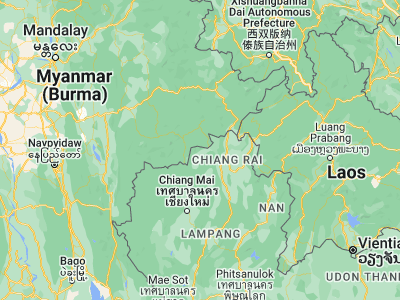 Map showing location of Mae Ai (20.02883, 99.29833)