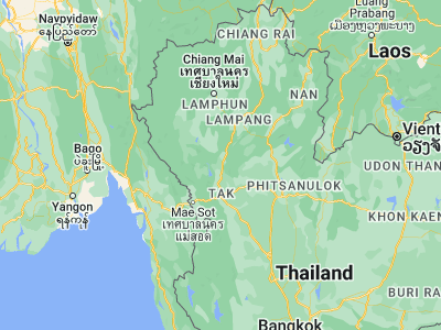 Map showing location of Mae Phrik (17.44688, 99.1142)