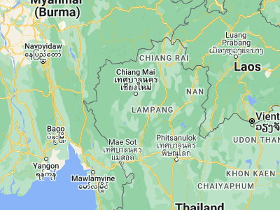 Map showing location of Mae Tha (18.46456, 99.14026)