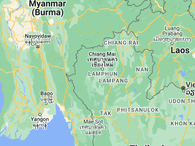 Map showing location of Mae Wang (18.61604, 98.77292)