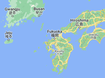 Map showing location of Maebaru (33.55, 130.2)