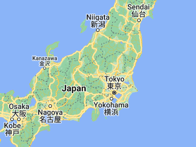 Map showing location of Maebashi (36.39111, 139.06083)