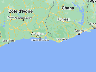 Map showing location of Maféré (5.4151, -3.03006)