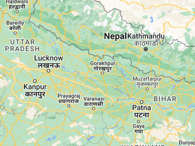 Map showing location of Maghar (26.75599, 83.12765)