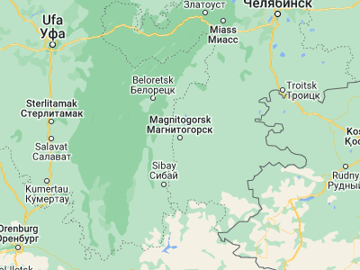 Map showing location of Magnitogorsk (53.41861, 59.04722)