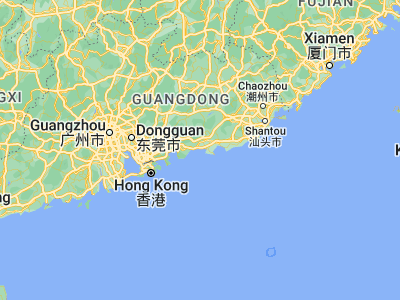 Map showing location of Magong (22.79019, 115.23853)