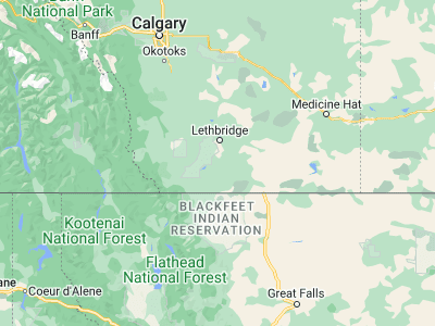 Map showing location of Magrath (49.41668, -112.86856)