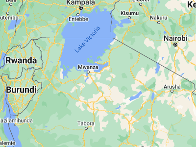 Map showing location of Magu Kahangara (-2.58333, 33.35)