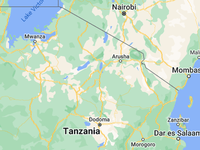 Map showing location of Magugu (-4.01667, 35.76667)