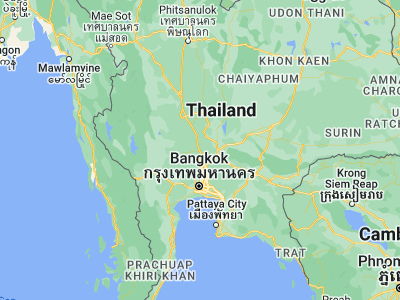 Map showing location of Maha Rat (14.53367, 100.52672)
