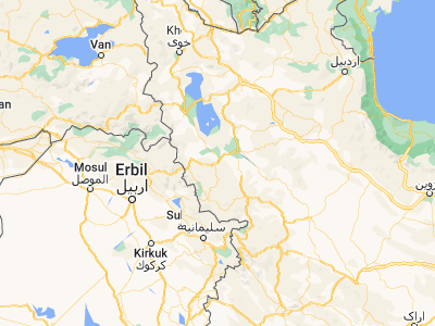 Map showing location of Mahābād (36.7631, 45.7222)