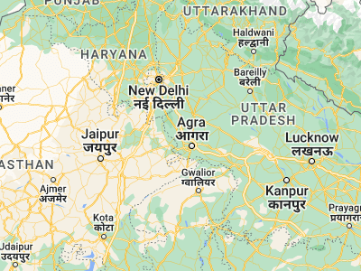 Map showing location of Mahāban (27.43282, 77.74153)