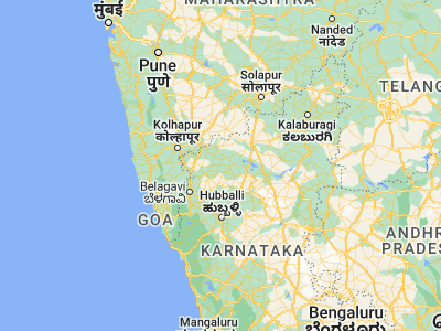 Map showing location of Mahālingpur (16.38333, 75.11667)