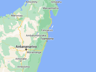 Map showing location of Mahavelona (-17.68475, 49.50869)