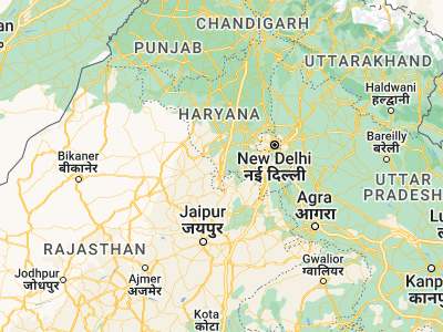 Map showing location of Mahendragarh (28.26935, 76.15253)