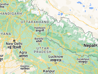 Map showing location of Mahendranagar (28.91667, 80.33333)